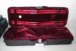 New Velvet-Lined 4/4 Violin Case with Hygrometer