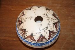 Gorgeous Navajo Horsehair Pottery Vase, Signed on Bottom