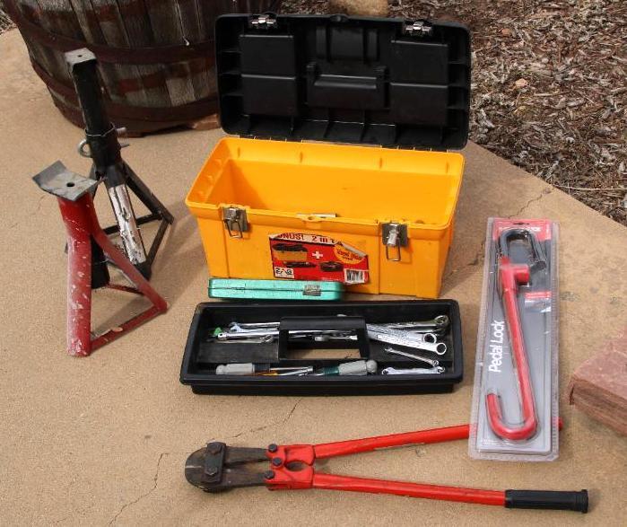 Bolt Cutters, Hand Tools, Jack Stands, and More