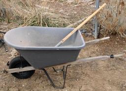 Large Wheel Barrow with Shovel