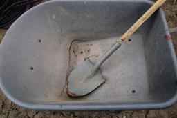 Large Wheel Barrow with Shovel