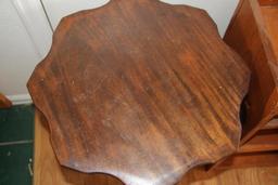 Primitive Wood Shelf and Antique Side Table