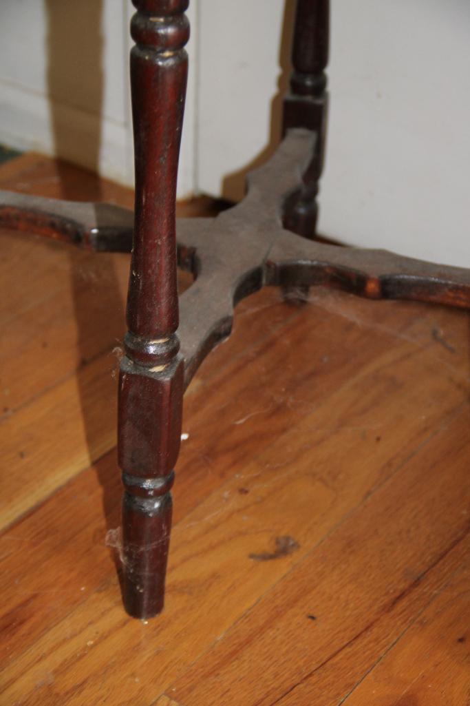 Primitive Wood Shelf and Antique Side Table