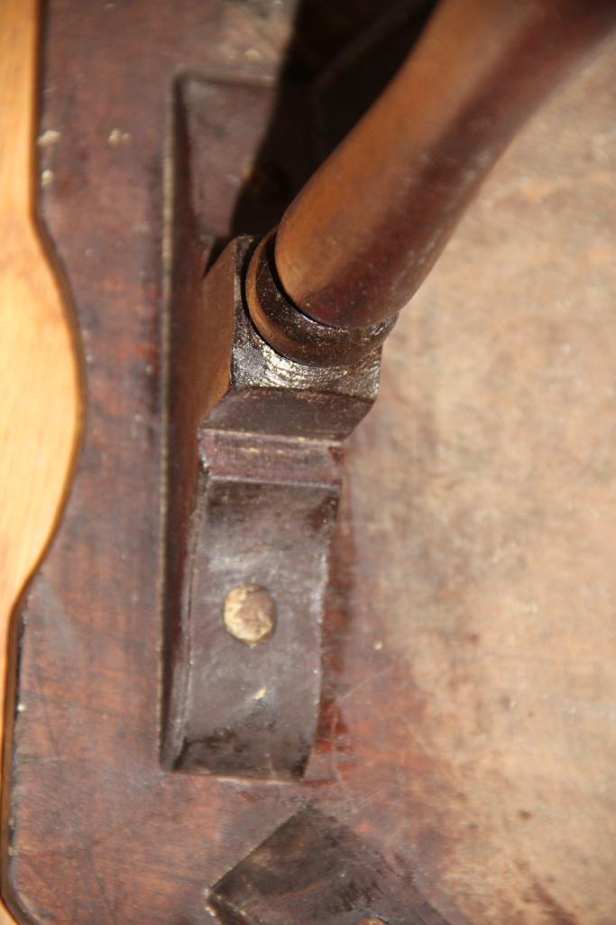 Primitive Wood Shelf and Antique Side Table