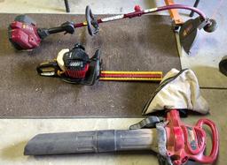 Poulan Pro Link Weed Eater, Craftsman Blower, and Hedge Trimmer