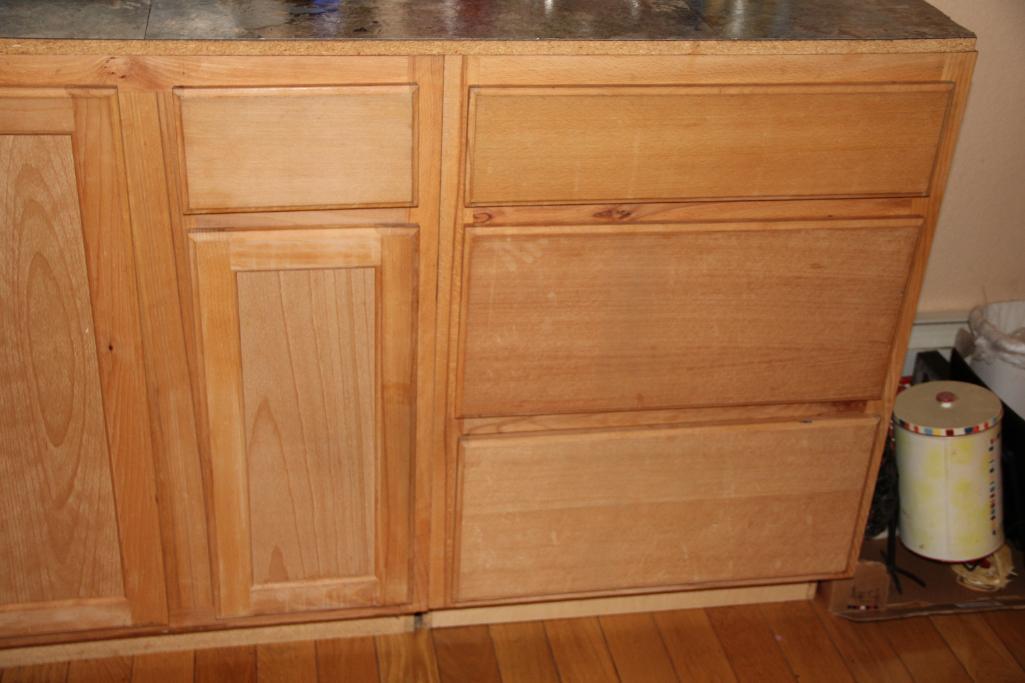 Natural Wood Cabinet Unit, Uninstalled