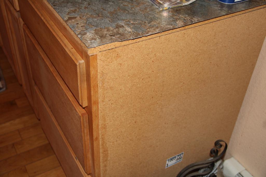 Natural Wood Cabinet Unit, Uninstalled