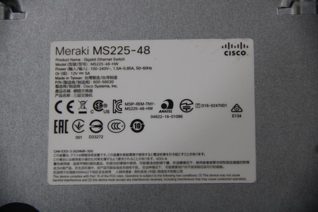 Cisco Meraki MS225-48 Gigabit Ethernet Switch