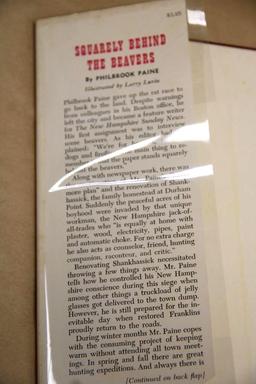 Signed Copy of Squarely Behind the Beavers by Philbrook Paine
