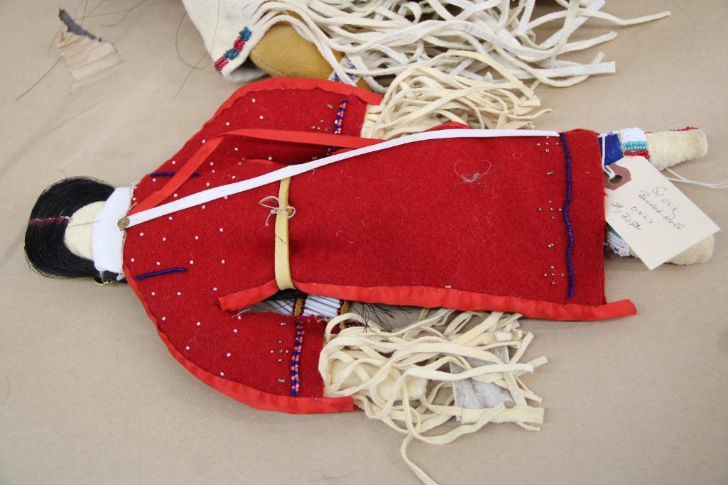 Pair of Excellent Native American-Made Buckskin Dolls