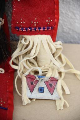 Pair of Excellent Native American-Made Buckskin Dolls