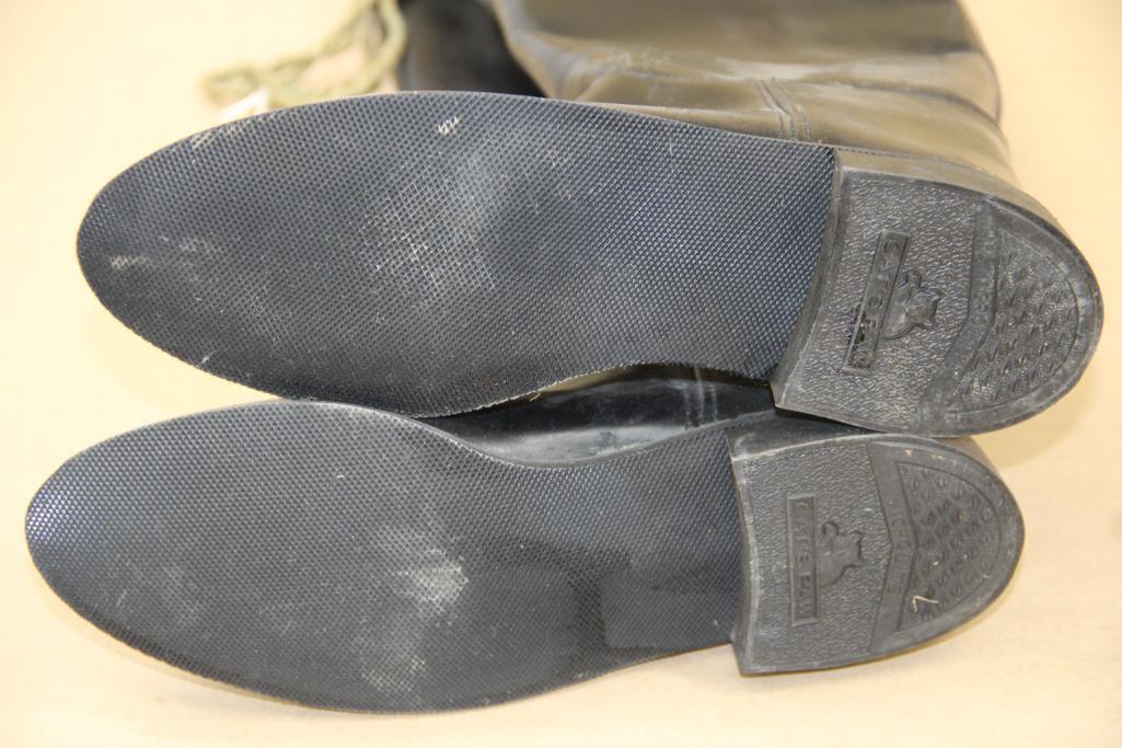Cat's Paw Black Leather Riding Boots Size 6