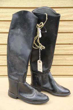 Cat's Paw Black Leather Riding Boots Size 6