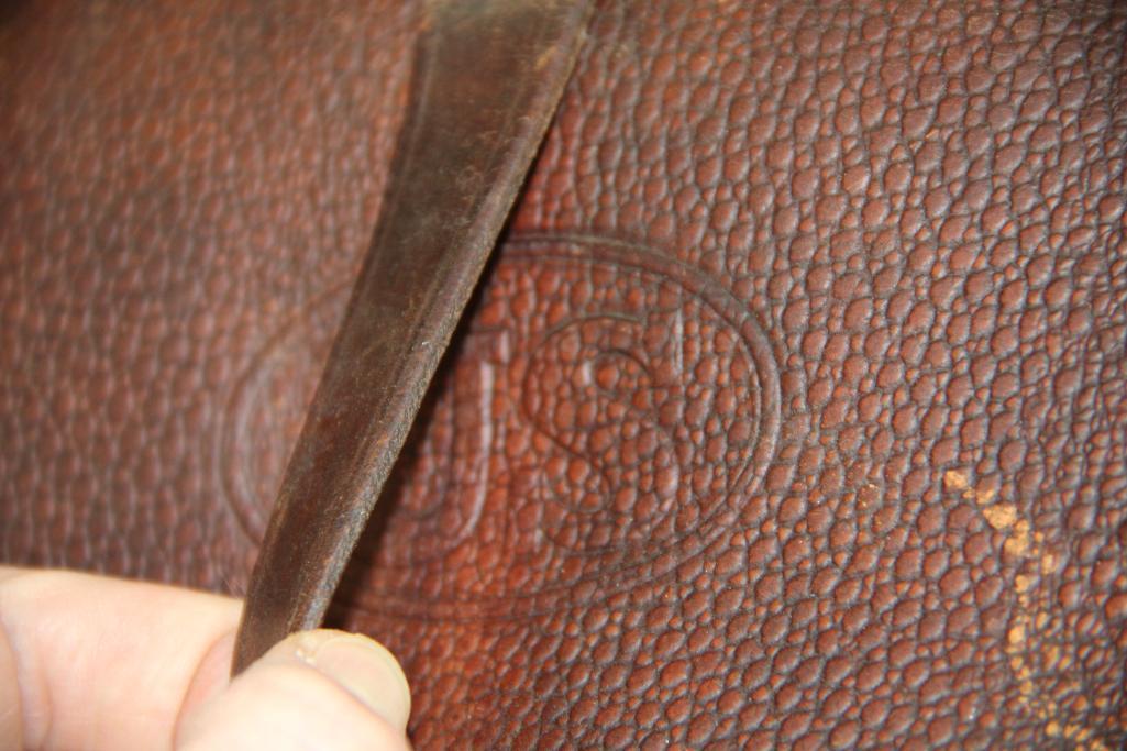 Antique Leather US Cavalry Saddle Bags With Canvas Liner and Straps