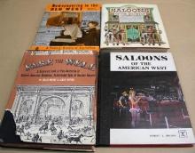 Four Hardcover Books on Western Cultural Relics Including Saloons