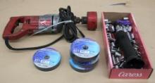 Cordless Ratchet, Milwaukee Heavy Duty Drill, and Accessories