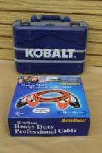 Kobalt 131-Piece Mechanic's Tool Set and Heavy Duty Professional Jumper Cables
