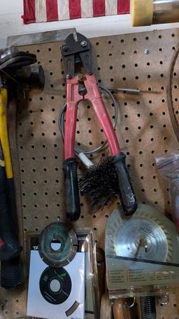 Contents of Bay 1 South Pegboard