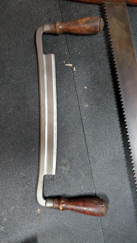 Antique Buck Saw and Double Handled Saws