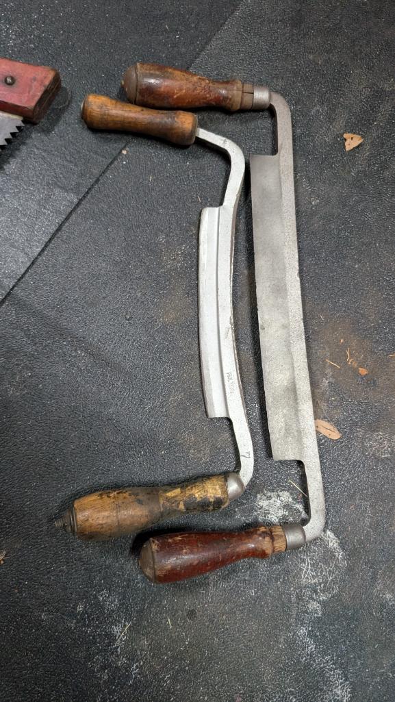 Antique Buck Saw and Double Handled Saws