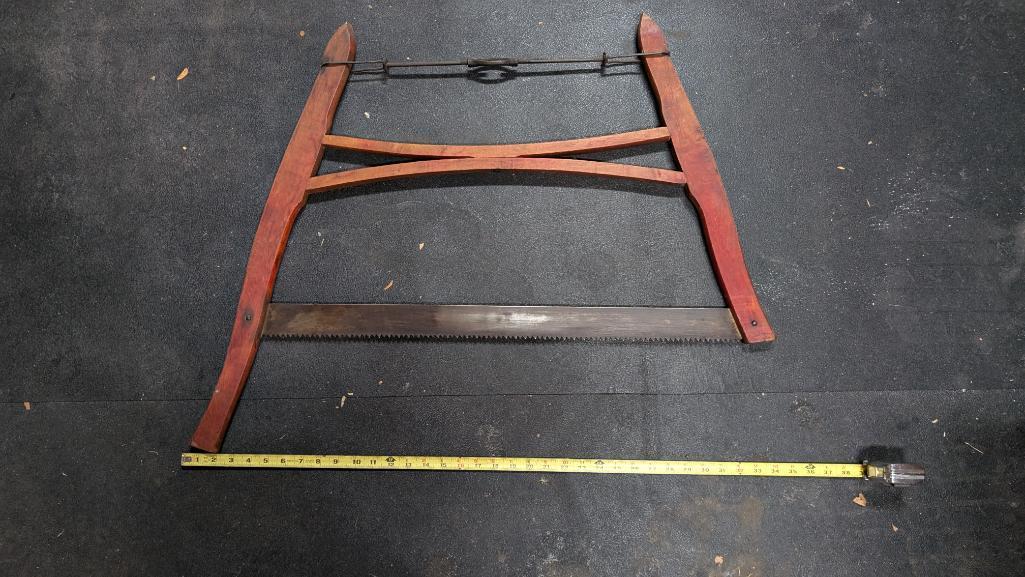 Antique Buck Saw and Double Handled Saws
