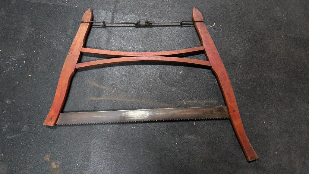 Antique Buck Saw and Double Handled Saws