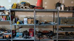 Contents of Bay 1 Metal Shelves
