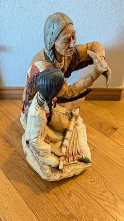 1986 Elder and Child by Universal Statuary Corp
