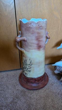 Dolphin with Calf by John Perry and African Vase