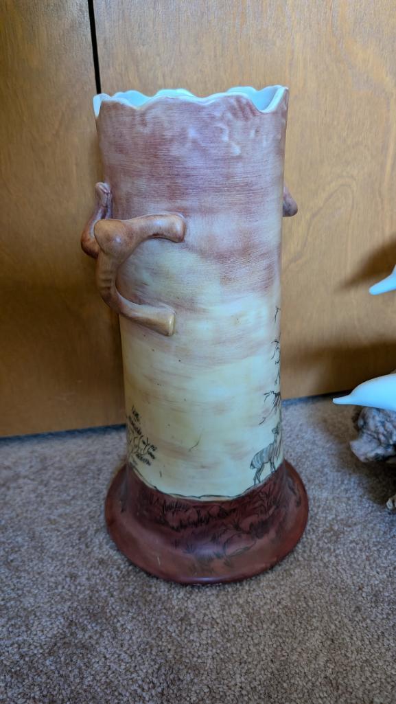 Dolphin with Calf by John Perry and African Vase