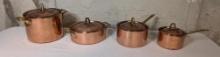 Copper Revere Ware Covered Pots