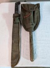 WWII US Machete and Trench Shovel