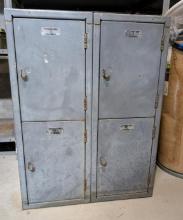 Four Cube Metal Lockers