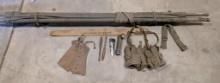 Military Cot and Assorted Items