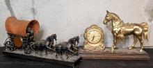 Stagecoach TV Lamp and Mantle Clock