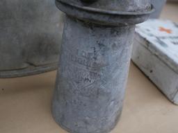 Galvanized Goodies, Shop Light & Gallon of Texaco Coolant