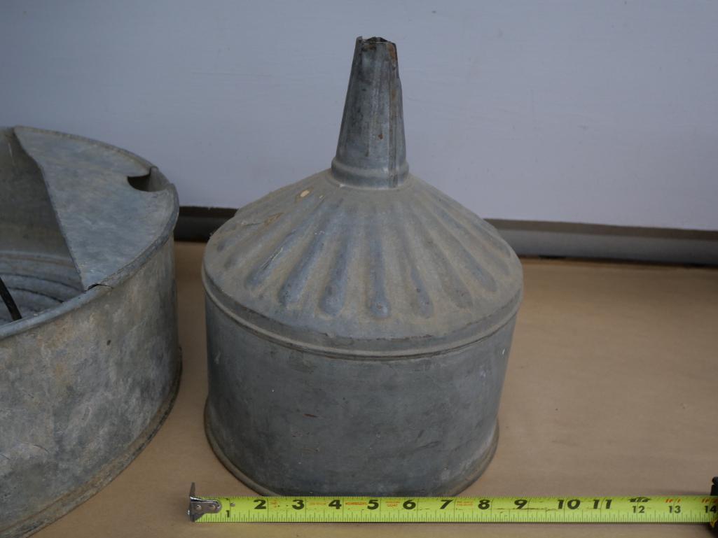 Galvanized Goodies, Shop Light & Gallon of Texaco Coolant