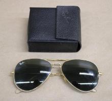 Folding Ray-Ban Pilot Glasses with Case