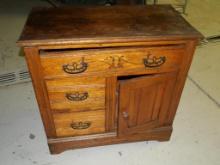 Antique Commode Vanity Cabinet
