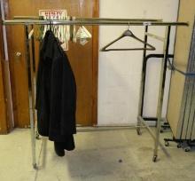 Metal Clothes Rack on Casters