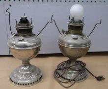 Two Bradley & Hubbard Oil Lamps!