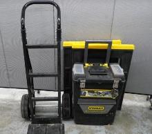 Harper Hand Truck & Stanley Mobile Work Center Rolling Tool Box