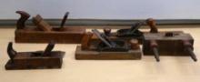 Five Large Antique Wood Planes