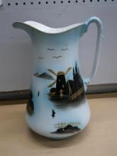 British Cameo Ware Hand Painted / Signed Pitcher!