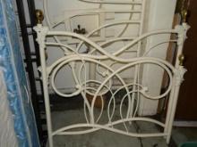 White Metal Trundle Bed with Mattresses
