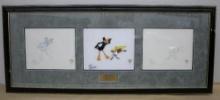 Daffy and Speedy 1/1 Original Pencil Drawings with Matching Hand Painted Cel