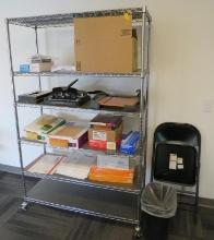 Metro Cart With Office Goods