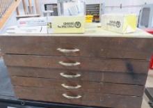 Wooden Drawer Unit with Sanding Supplies