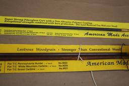 New in Packaging Fiberglass and Impregnated Wood Ramrods and One Out of Packaging