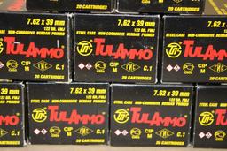 Nine Boxes of 20 Rounds TulAmmo 7.62 x 39mm Ammunition